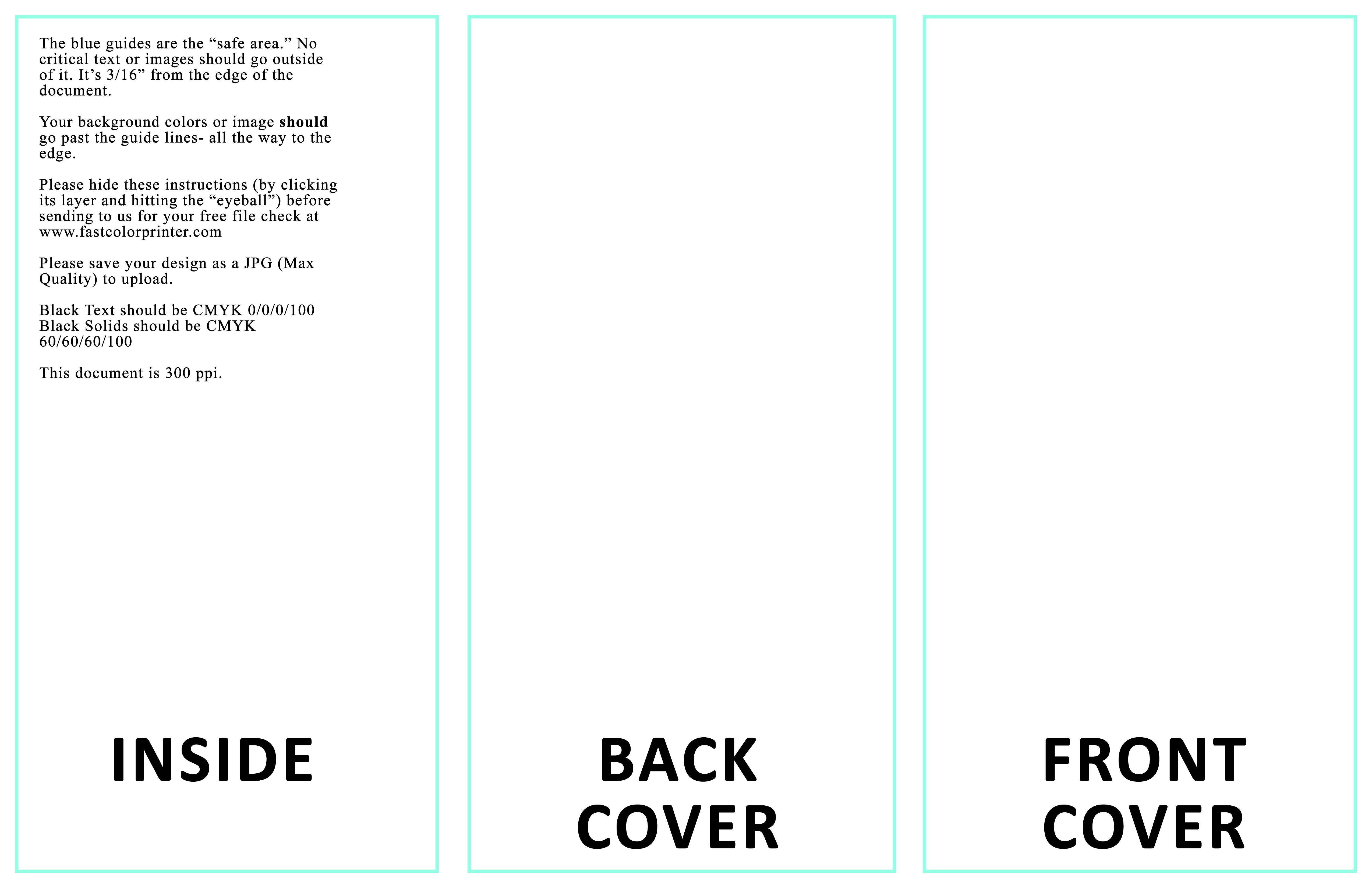 Blank Tri Fold Brochure Template Free from www.fastcolorprinter.com